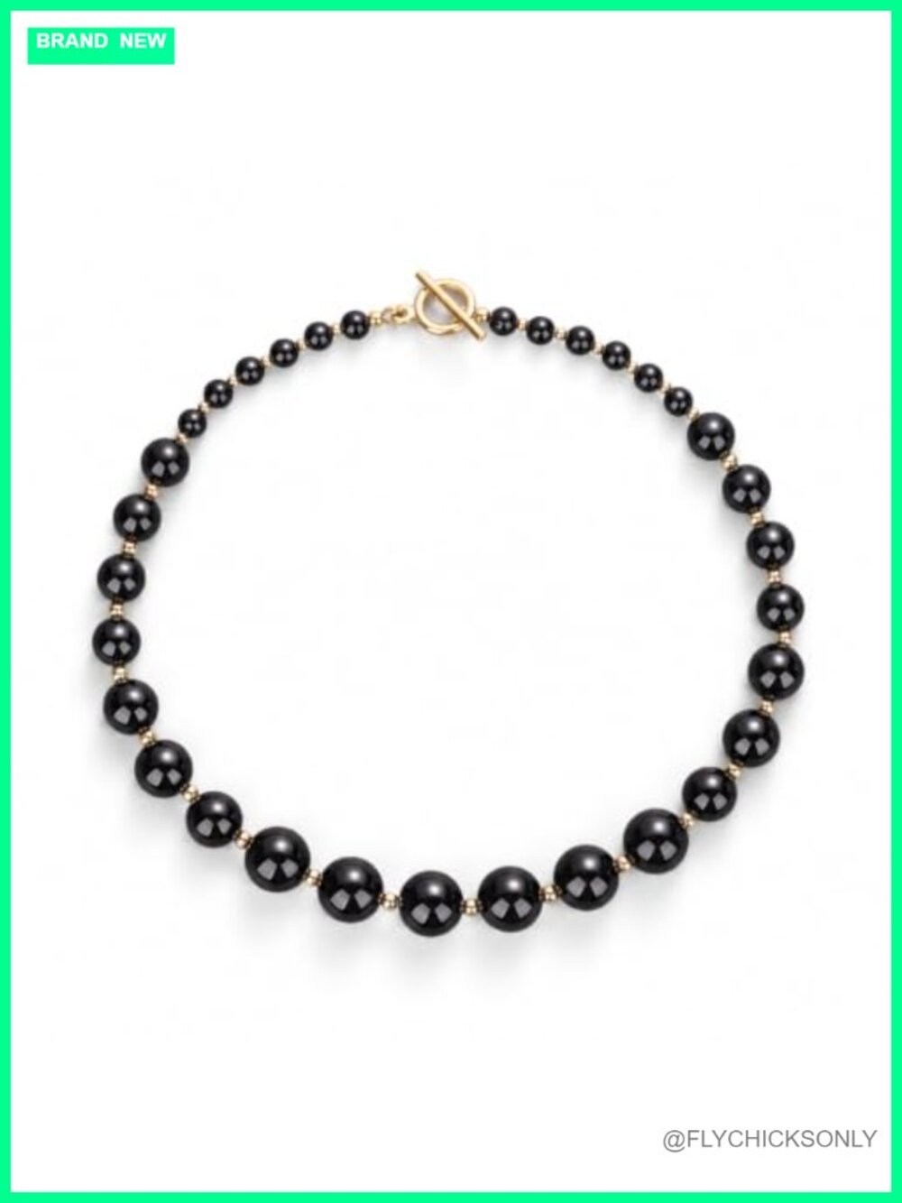 Chunky Beaded Statement Choker Necklace 18K Gold Plated Stainless Steel